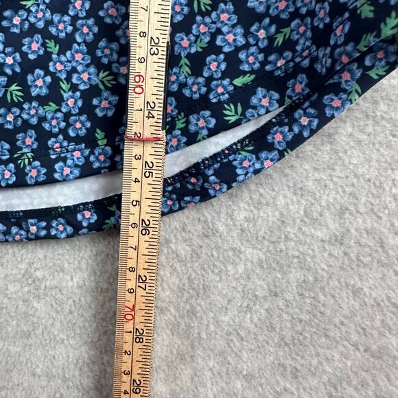 Bad Birdie Sleeveless Collared Shirt Size S Navy Floral Tennis Pickleball Golf - Picture 7 of 7